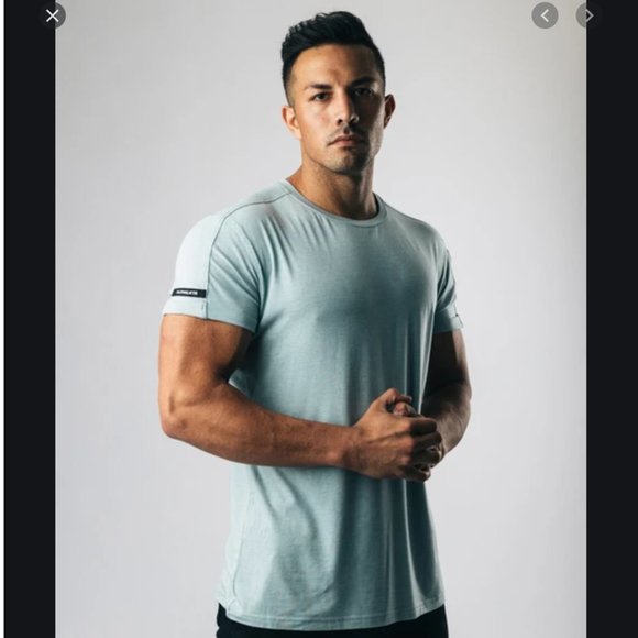 Alphalete Other - Alphalete Premium Rolled Muscle Tee Storm Blue LG